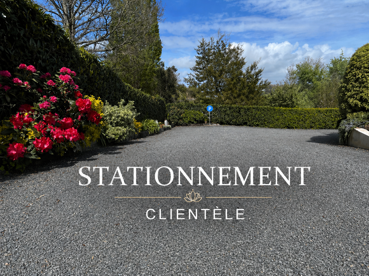 Stationnement clientèle de l'institut L'ilôt Soins à Barneville-Carteret